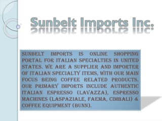 Lavazza Coffee - Sunbelt Imports
