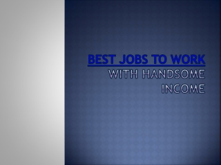Best Jobs to Work From Home with Handsome Income