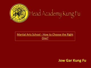 Martial Arts School - How to Choose the Right One