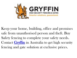 GRYFFIN- Security Equipments