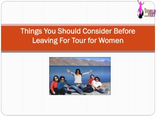 Tour for women