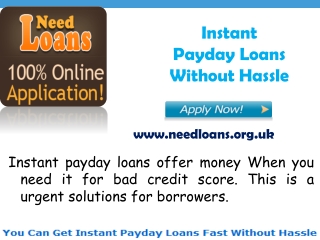 Instant Same Day Loans Avail Online Without Hassle, Instant