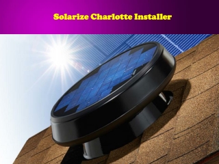 Solarize Charlotte Installer