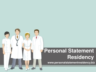 Personal Statement Residency