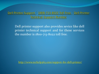 Dell Printer Support | 1800-713-8022 Toll Free | Dell Print