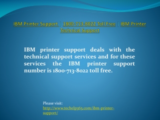IBM Printer Support | 1800-713-8022 Toll Free | IBM Printer