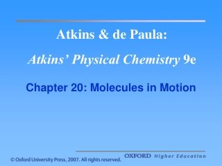atkins paula physical chemistry