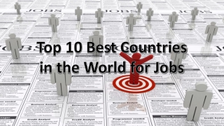 Top 10 Best Countries in the World for Jobs