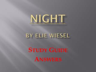 the night chapter 1. why does elie wiesel tell this story?