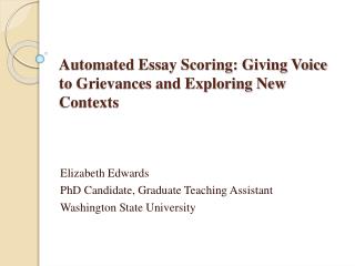 automated essay scoring