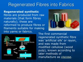fibres regenerated into fabrics synthetic textile ppt produced materials raw presentation powerpoint reformed naturally form these yarns suitable produce filaments