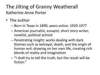 review on the jilting of granny The jilting of granny weatherall essay, buy custom the jilting of granny weatherall essay paper cheap, the jilting of granny weatherall essay paper sample, the. review on the jilting of granny The jilting of granny weatherall essay, buy custom the jilting of granny weatherall essay paper cheap, the jilting of granny weatherall essay paper sample, the.