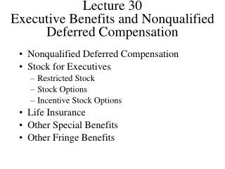 deferred stock option benefit canada