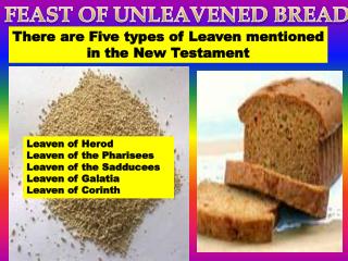 PPT - Feast Of Unleavened Bread Passover Last Supper Communion ...