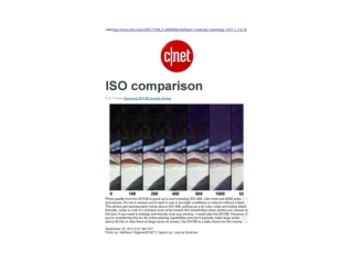 Samsung SH100 ISO comparison (Cnet)