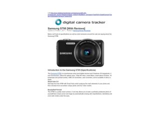 Samsung ST95 [With Reviews] (Digital Camera Tracker)