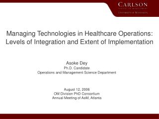 PPT  HEALTHCARE OPERATIONS MANAGEMENT PowerPoint Presentation  ID233618