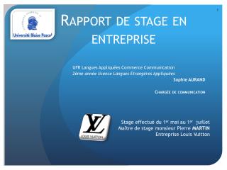 PPT  Rapport de stage en entreprise a E.E.B. PowerPoint Presentation