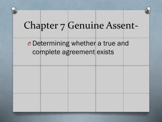 genuineness of assent Genuineness of assent multiple choice questions 1 jill and karl contract for the sale of jill’s horse for $1,000 unknown to either party, the horse has died. genuineness of assent Genuineness of assent multiple choice questions 1 jill and karl contract for the sale of jill’s horse for $1,000 unknown to either party, the horse has died.