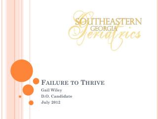 fail to thrive meaning doctor term