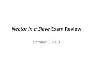 Nectar in a sieve essay