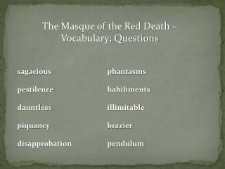 the masque of the red death study questions