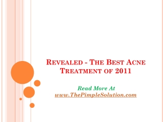 Attention - The Best Acne Treatment of the year