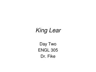 a good thesis statement for king lear