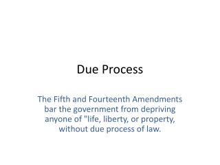due process clause