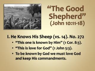 PPT - “I Am The Good Shepherd” John 10:11-18 PowerPoint Presentation ...