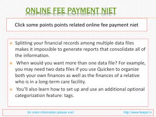 Why You Need a online fee payment niet