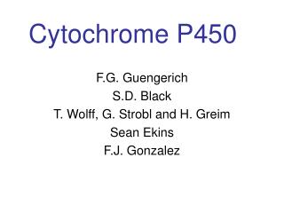 cytochromes p450 a success story