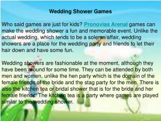 Wedding Shower Games