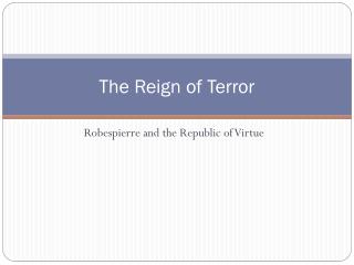 Robespierre justification of terror essay