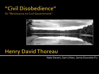 henry david civil disobedience