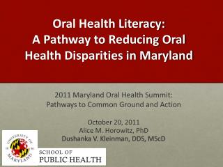 Oral Health Disparities 120