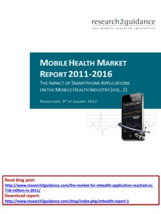 Mobile Health Market Report 2011-2016
