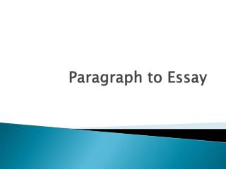 How to write a 5 paragraph essay powerpoint