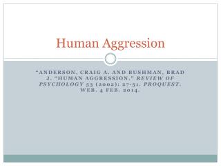 PPT - Frustration-Aggression Hypothesis PowerPoint Presentation - ID:545348