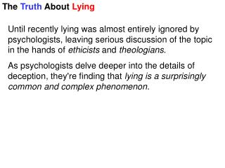 effects of telling lies essay Cause and effects of lying essays: over 180,000 cause and effects of lying essays, cause and effects of lying term papers, cause and effects of lying research paper. effects of telling lies essay Cause and effects of lying essays: over 180,000 cause and effects of lying essays, cause and effects of lying term papers, cause and effects of lying research paper.
