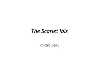 thesis statements for the scarlet ibis thesis statements for the scarlet ibis