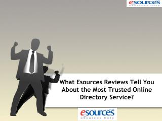 What Esources Reviews Tell You About the Most Trusted Online