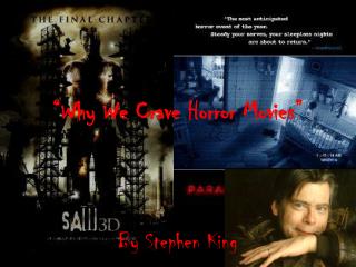 Stephen King Why We Crave Horror Movies