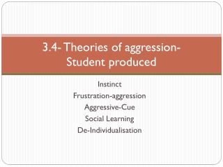 PPT - Frustration-Aggression Hypothesis PowerPoint Presentation - ID:545348