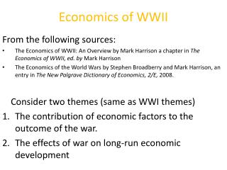 Economics of WWII