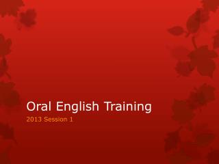 Oral English Training 11