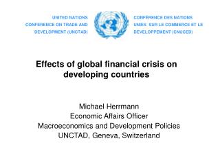 Effects of global financial crisis on developing countries