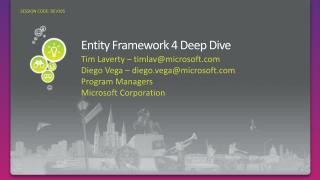 Entity Framework 4 Deep Dive