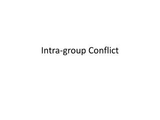The concept of intra union conflict