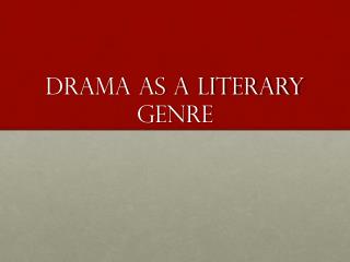 Dramatic literary terms